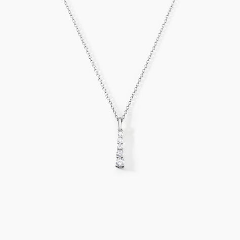 Collier Henriet Argent Blanc Oxyde De Zirconium - Colliers fantaisie Femme | Histoire d&rsquo;Or