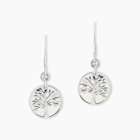 Boucles D'oreilles Pendantes Argent Blanc Sofee Nacress - Boucles d'oreilles fantaisie Femme | Histoire d&rsquo;Or