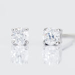 Boucles D'oreilles Puces Victoria Or Blanc Diamant - Clous d'oreilles Femme | Histoire d&rsquo;Or
