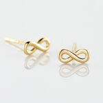 Boucles D'oreilles Puces Annie-francoise Infini Or Jaune - Clous d'oreilles Femme | Histoire d&rsquo;Or