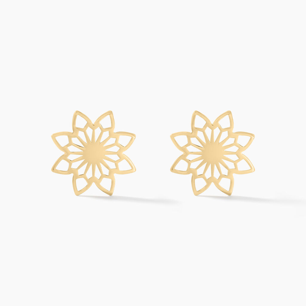 Boucles D'oreilles Puces Albiorica Or Jaune - Clous d'oreilles Femme | Histoire d&rsquo;Or