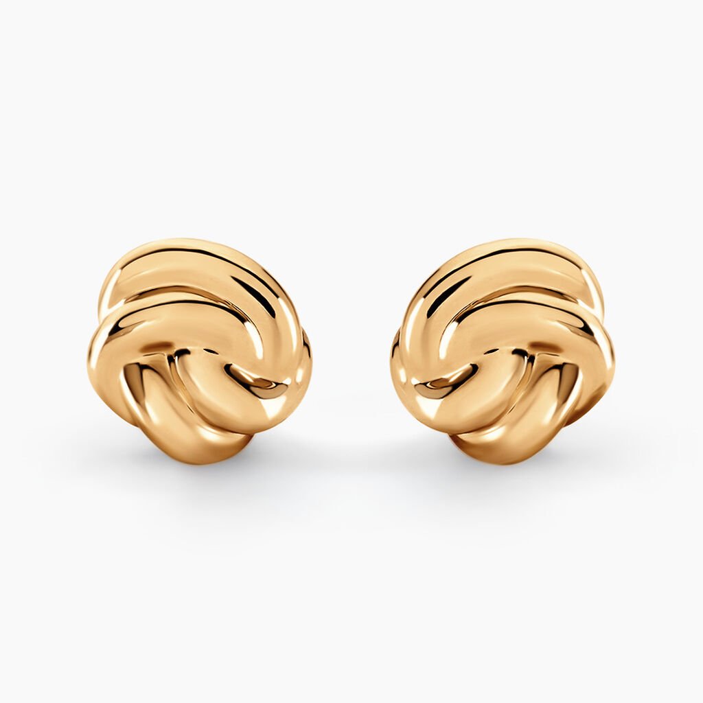 Boucles D'oreilles Puces Ismène Plaqué Or Doré - Boucles d'oreilles fantaisie Femme | Histoire d’Or