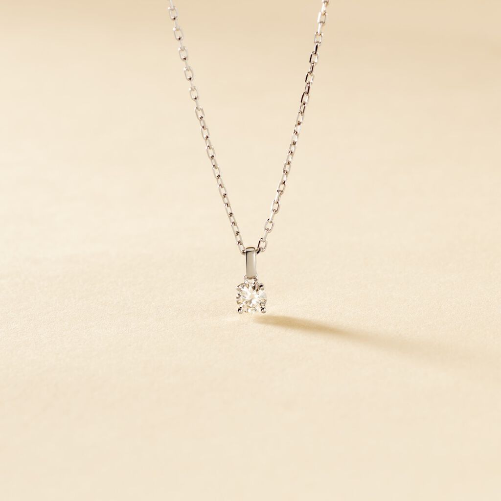 Pendentif Aphrodite Or Blanc Diamant - Pendentifs Femme | Histoire d’Or