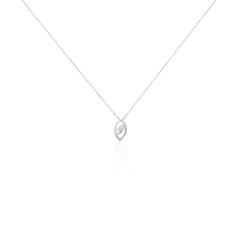 Collier Irla Or Blanc Diamant - Colliers Femme | Histoire d’Or