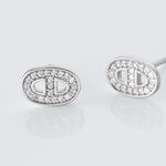 Boucles D'oreilles Puces Argent Blanc Caprina Oxydes De Zirconium - Boucles d'oreilles fantaisie Femme | Histoire d&rsquo;Or