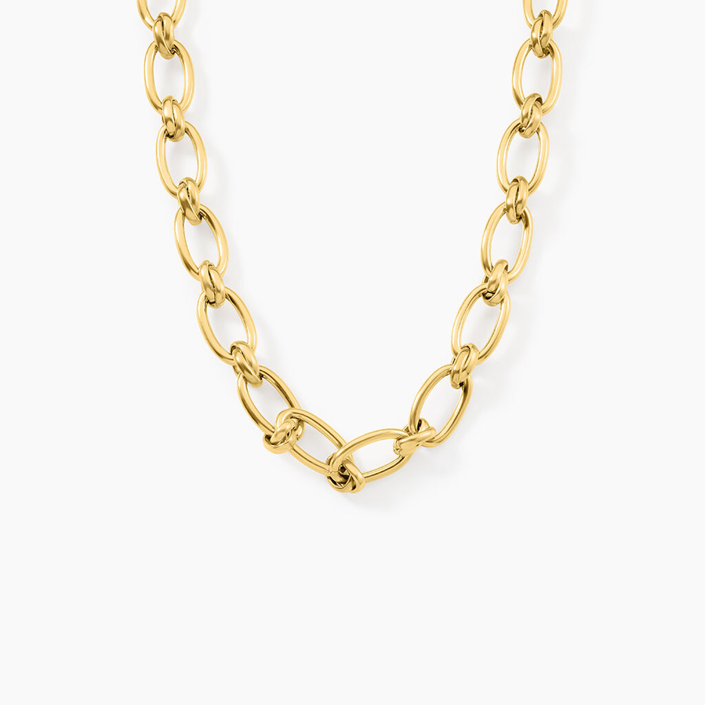 Collier Maille Perry Acier Dor&eacute; - Chaines Femme | Histoire d&rsquo;Or