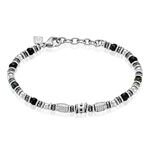 Bracelet Cliff Acier Gris Labradorite H&eacute;matite Oxyde De Zirconium - Bracelets Homme | Histoire d&rsquo;Or