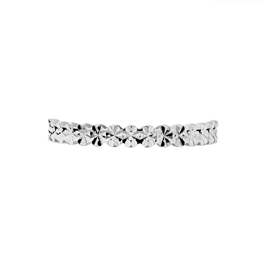 Alliance Dentelle 2 Rangs Diamantee Or Blanc - Alliances Femme | Histoire d’Or