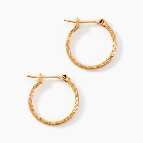 Créoles Anusha Plaqué Or Doré - Boucles d'oreilles créoles Femme | Histoire d’Or