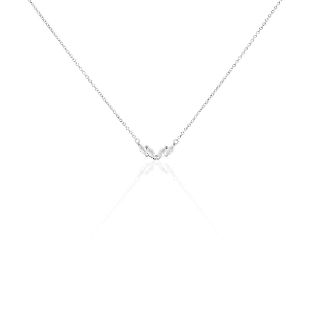 Collier Winter Sweetness Argent Blanc Oxyde De Zirconium - Colliers fantaisie Femme | Histoire d’Or