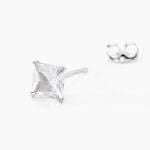 Boucle D'oreille Puce Unitaire Paco Argent Blanc Oxyde De Zirconium - Boucles d'oreilles fantaisie Homme | Histoire d&rsquo;Or