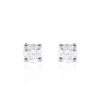 Boucles D'oreilles Puces Victoria Or Blanc Diamant - Clous d'oreilles Femme | Histoire d&rsquo;Or