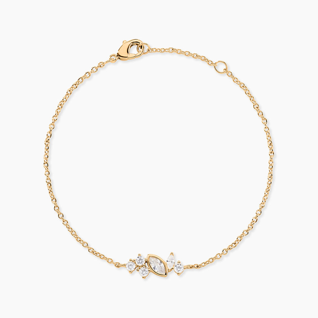 Bracelet Aurena Plaque Or Jaune Oxyde De Zirconium - Bracelets Femme | Histoire d&rsquo;Or