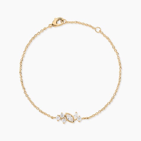 Bracelet Aurena Plaque Or Jaune Oxyde De Zirconium - Bracelets Femme | Histoire d&rsquo;Or