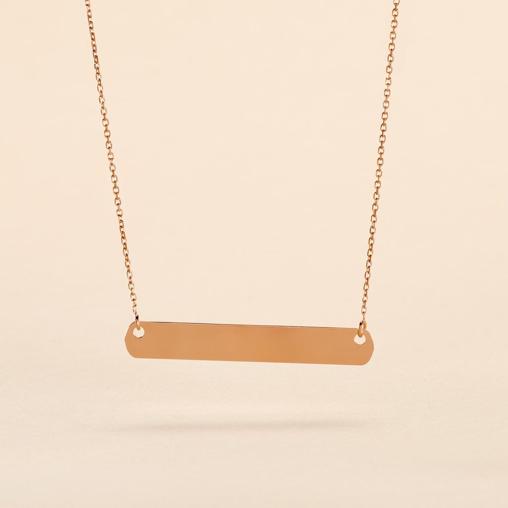 Collier Beavis Or Rose - Colliers Naissance Femme | Histoire d&rsquo;Or