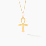 Pendentif Basilissa Croix De Vie Or Jaune - Pendentifs Bapt&ecirc;me Famille | Histoire d&rsquo;Or