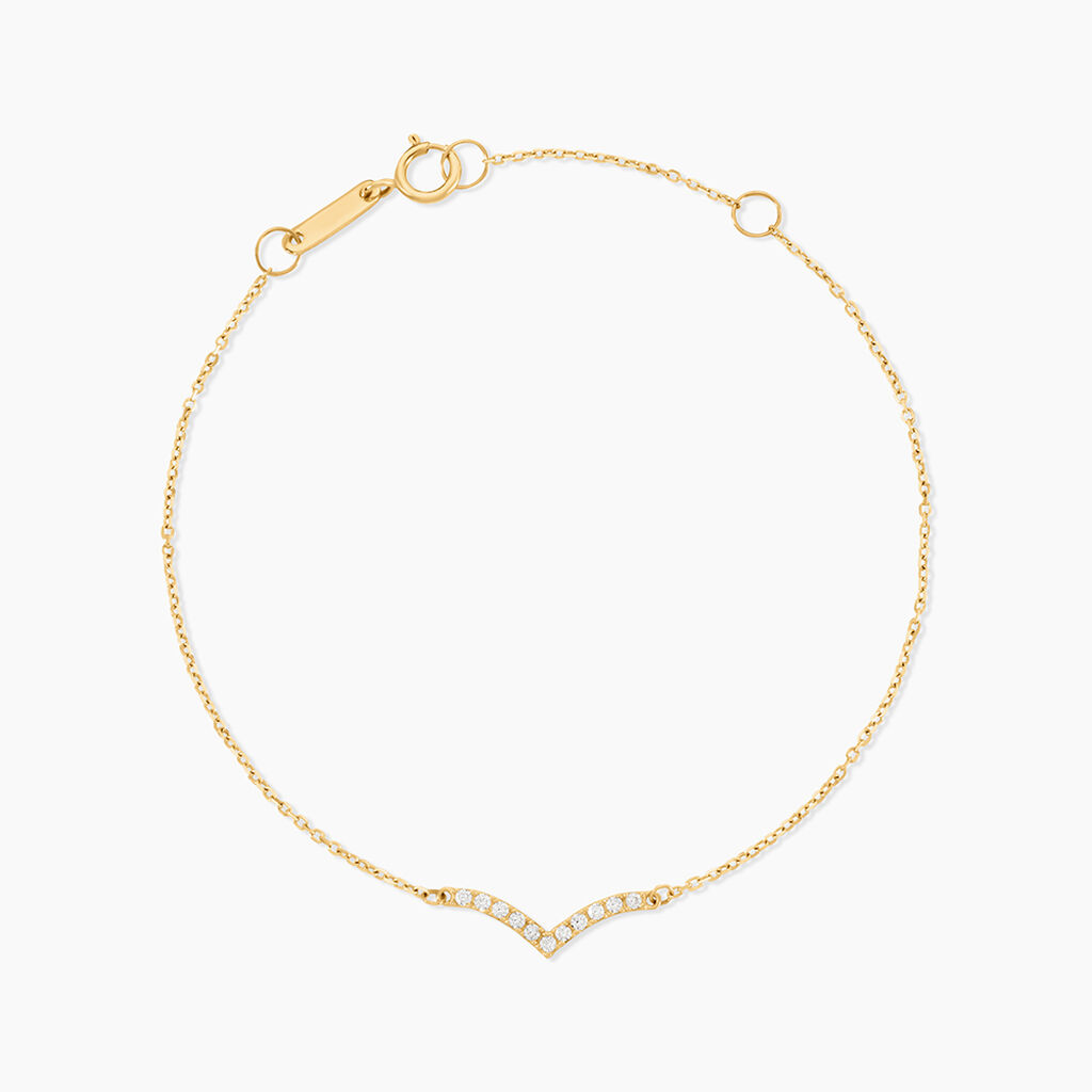 Bracelet Mohini Or Jaune Oxyde De Zirconium - Bracelets Femme | Histoire d&rsquo;Or