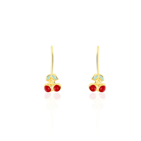Boucles D'oreilles Pendantes Cherry Cerise Or Jaune - Boucles d'oreilles pendantes Enfant | Histoire d’Or