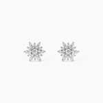 Boucles D'oreilles Puces Cyriac Argent Blanc Oxyde De Zirconium - Boucles d'oreilles fantaisie Femme | Histoire d&rsquo;Or