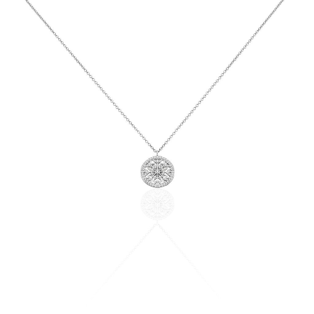 Collier Brunilda Argent Blanc Oxyde De Zirconium - Colliers fantaisie Femme | Histoire d&rsquo;Or
