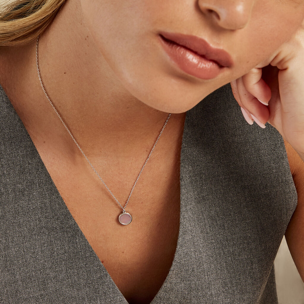 Collier Lunatique Argent Blanc Nacre - Colliers fantaisie Femme | Histoire d’Or