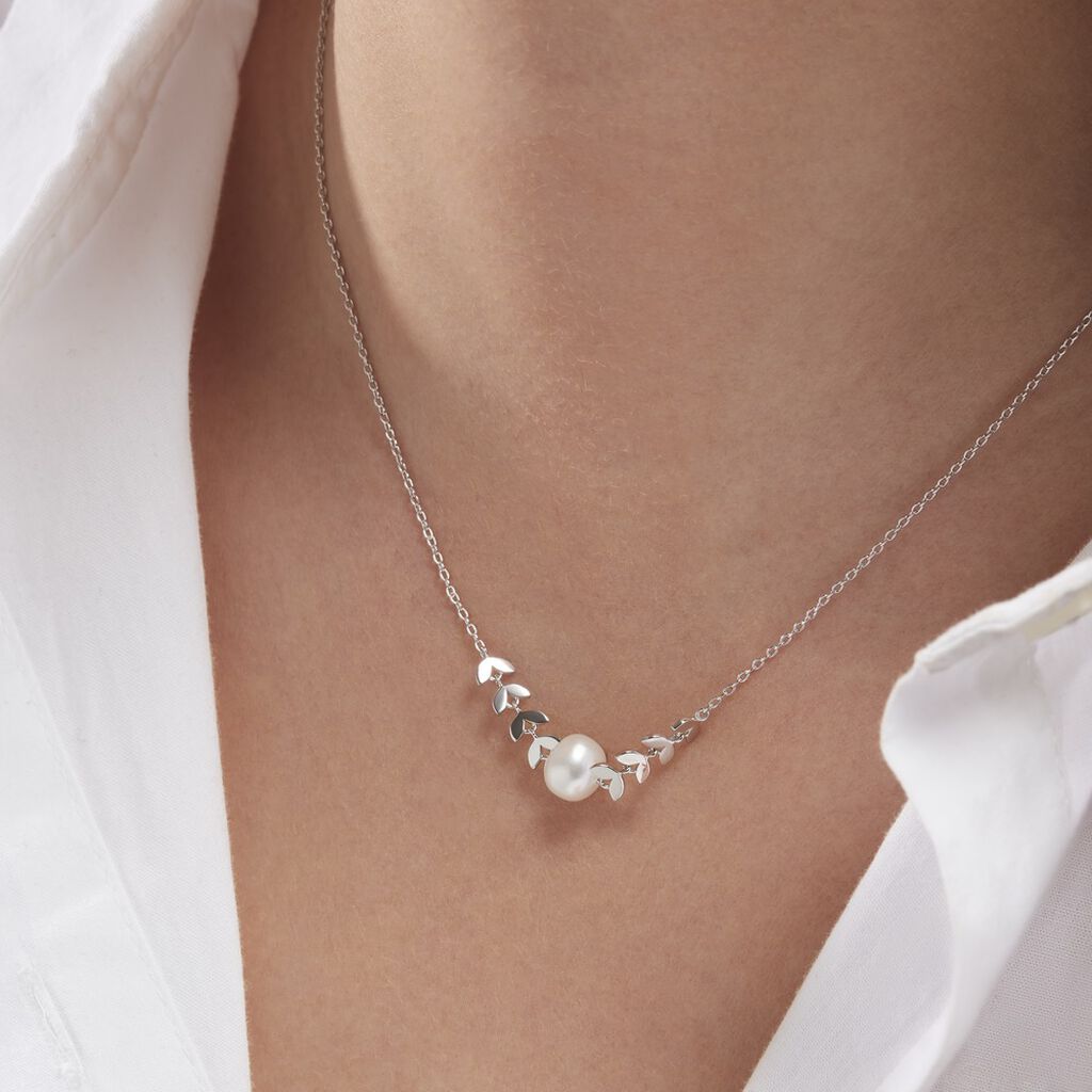 Collier Giacobbe Argent Blanc Perle De Culture - Colliers fantaisie Femme | Histoire d’Or