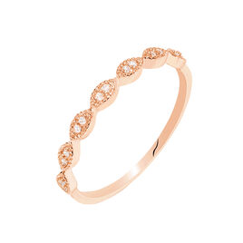 Bague Hestia Or Rose Oxyde De Zirconium - Bagues avec pierre Femme | Histoire d’Or