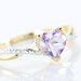 Bague Clothilde Or Jaune Amethyste Et Oxyde De Zirconium - Bagues Coeur Femme | Histoire d’Or