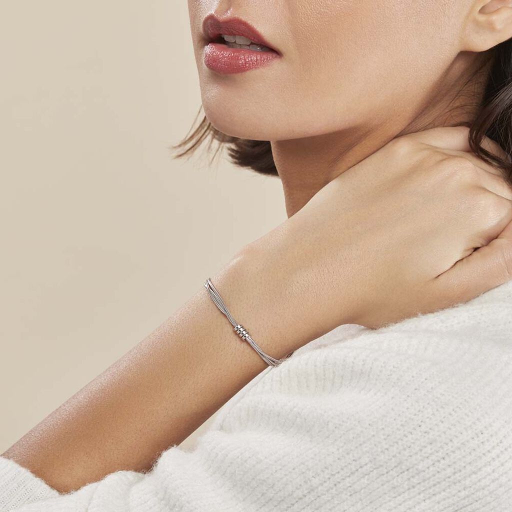 Bracelet Amaryllis Argent Blanc - Bracelets Femme | Histoire d’Or
