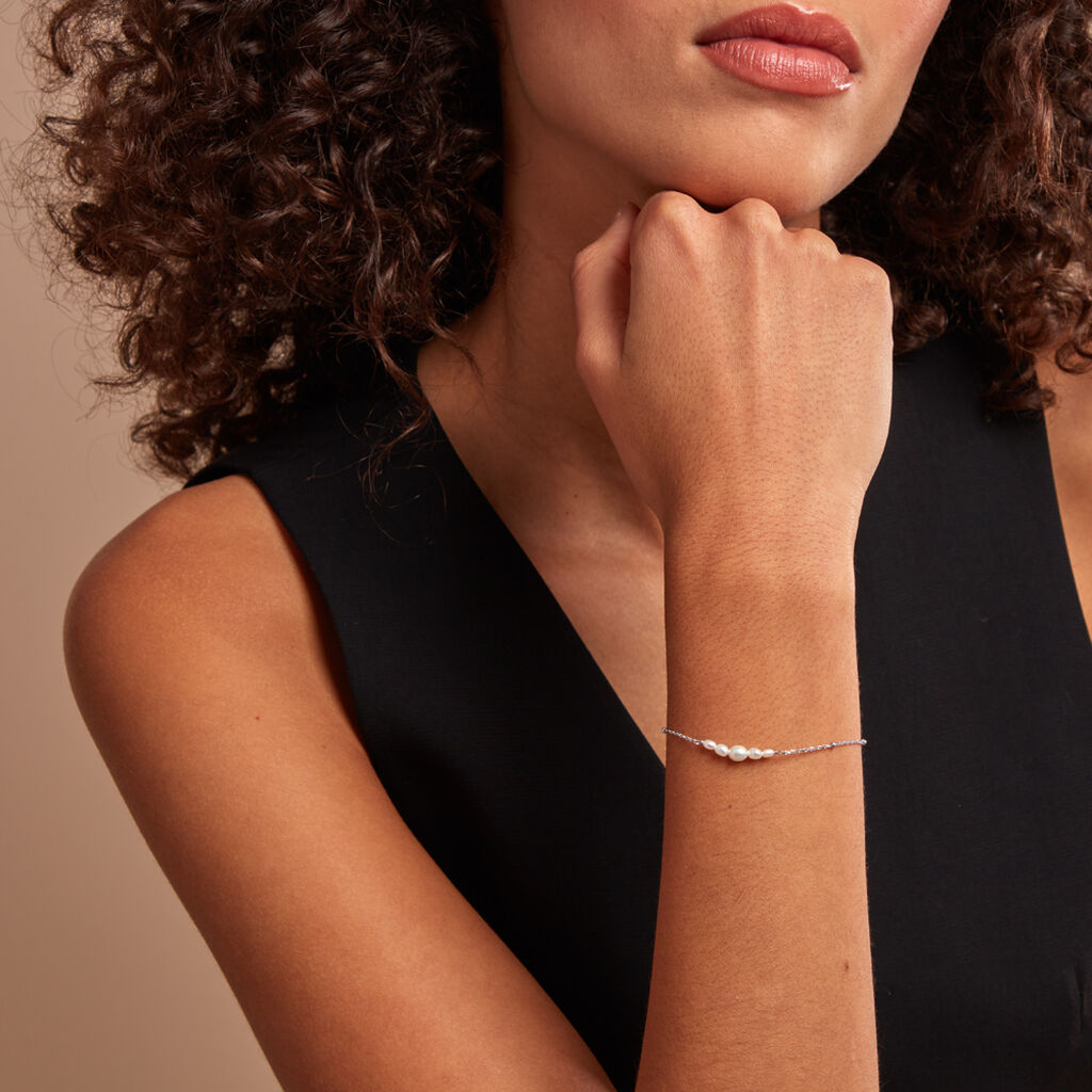 Bracelet Blaine Argent Blanc Perle De Culture - Bracelets Femme | Histoire d’Or