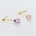 Boucles D'oreilles Pendantes Goutte Or Jaune Amethyste - Boucles d'oreilles pendantes Femme | Histoire d’Or