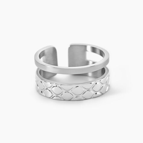 Bague Ajustable Abram Acier Blanc - Bagues fantaisie Femme | Histoire d&rsquo;Or