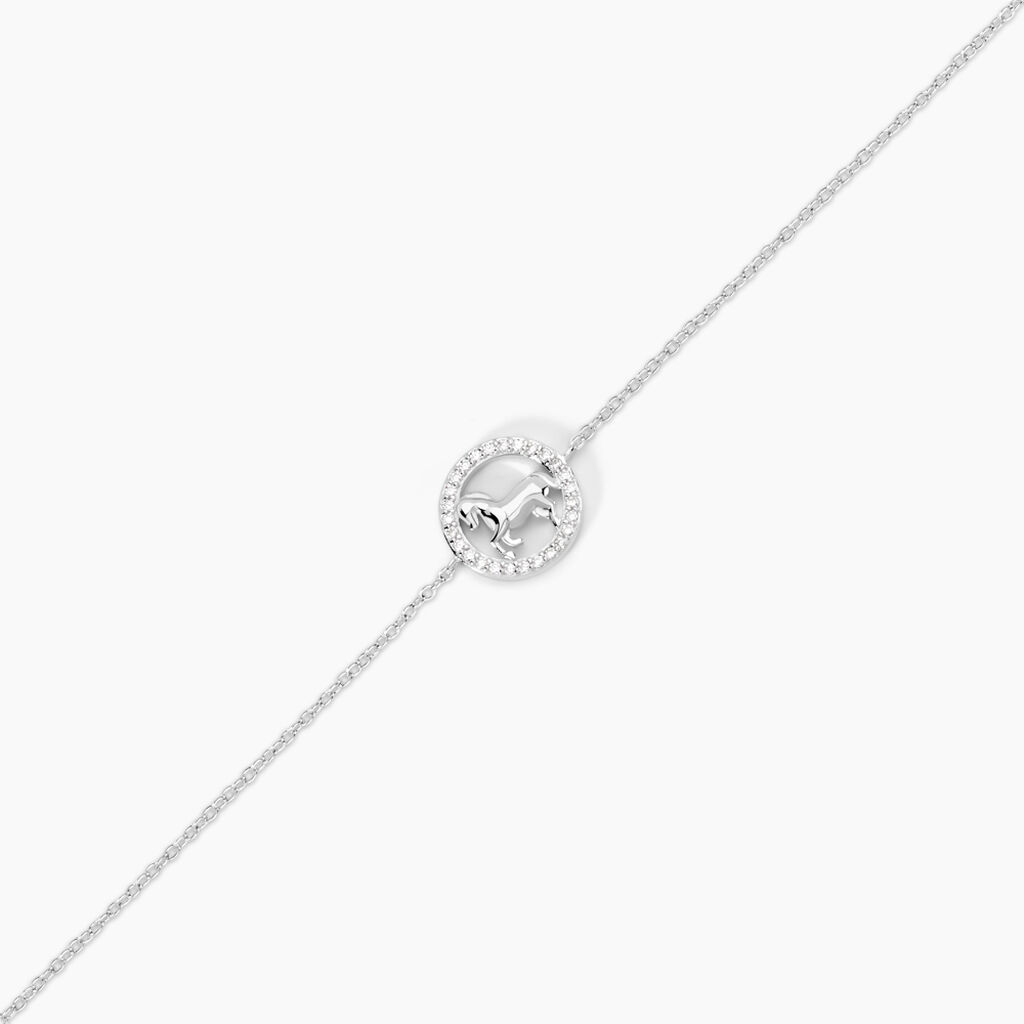 Bracelet Court Argent Blanc Ayeline Oxyde De Zirconium - Bracelets Femme | Histoire d&rsquo;Or