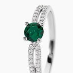 Bague Solitea Argent Blanc Oxyde De Zirconium - Bagues solitaires Femme | Histoire d&rsquo;Or