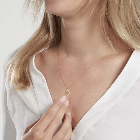 Pendentif Eudocie Coeur Lettre Or Jaune - Pendentifs Coeur Femme | Histoire d’Or