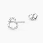 Boucles D'oreilles Puces Dorthea Argent Blanc Oxyde De Zirconium - Boucles d'oreilles fantaisie Femme | Histoire d&rsquo;Or