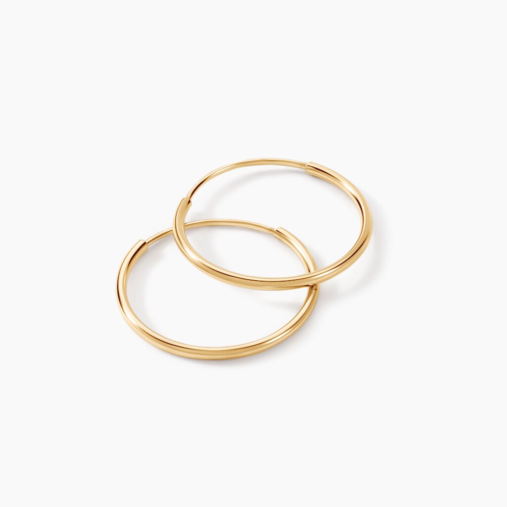 Créoles Muses Or Jaune - Boucles d'oreilles créoles Femme | Histoire d’Or