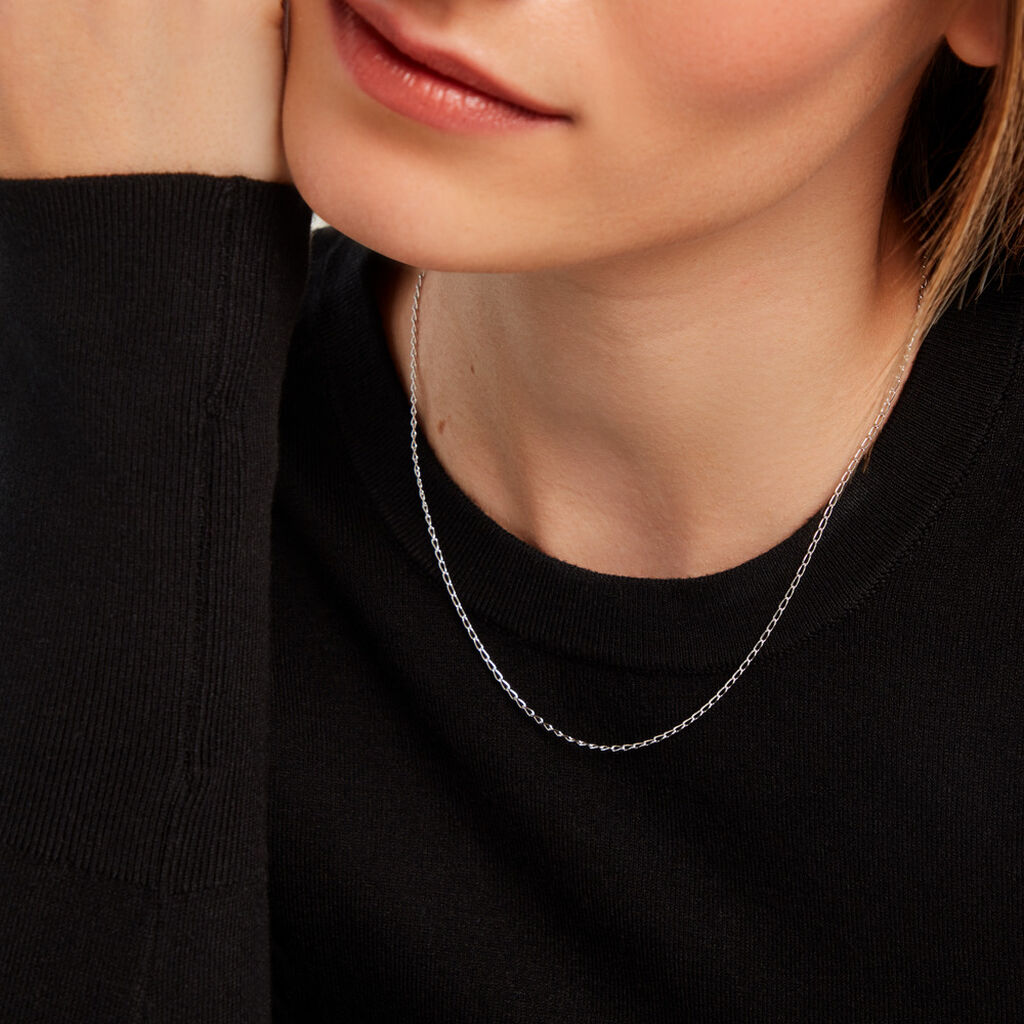 Collier Maille Nuncio Argent Blanc - Chaines Famille | Histoire d’Or