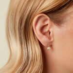 Boucles D'Oreilles Puces Kalpana Or Jaune Perle De Culture Oxyde De Zirconium - Clous d'oreilles Femme | Histoire d&rsquo;Or