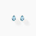 Boucles D'oreilles Puces Fassia Or Blanc Topaze - Clous d'oreilles Femme | Histoire d’Or