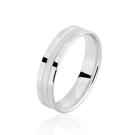 Alliance Isidro Ruban Sable Or Blanc - Alliances Homme | Histoire d’Or