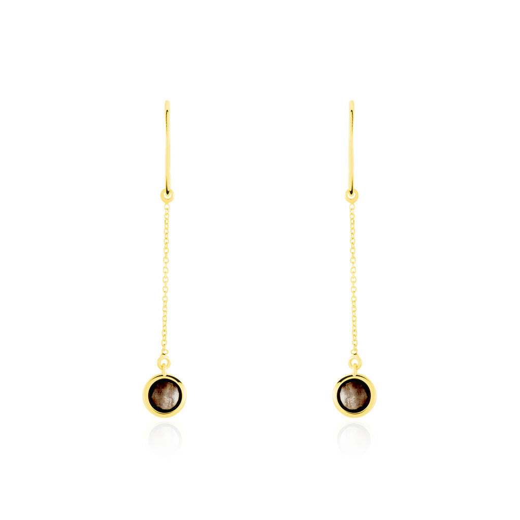 Boucles D'oreilles Pendantes Arenale Or Jaune Quartz - Boucles d'oreilles pendantes Femme | Histoire d&rsquo;Or