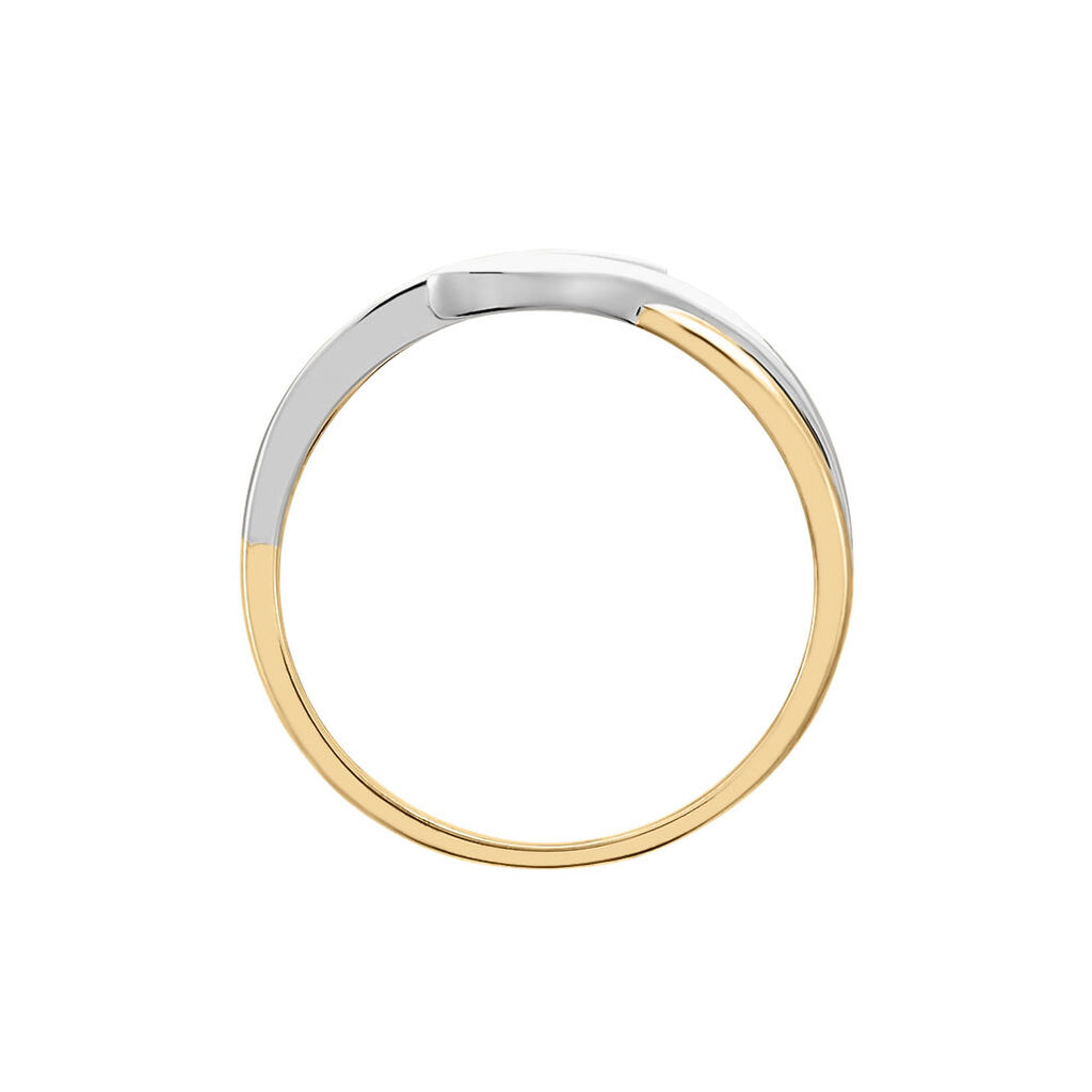 Bague Sharron Or Bicolore Diamant Blanc - Bagues avec pierre Femme | Histoire d’Or