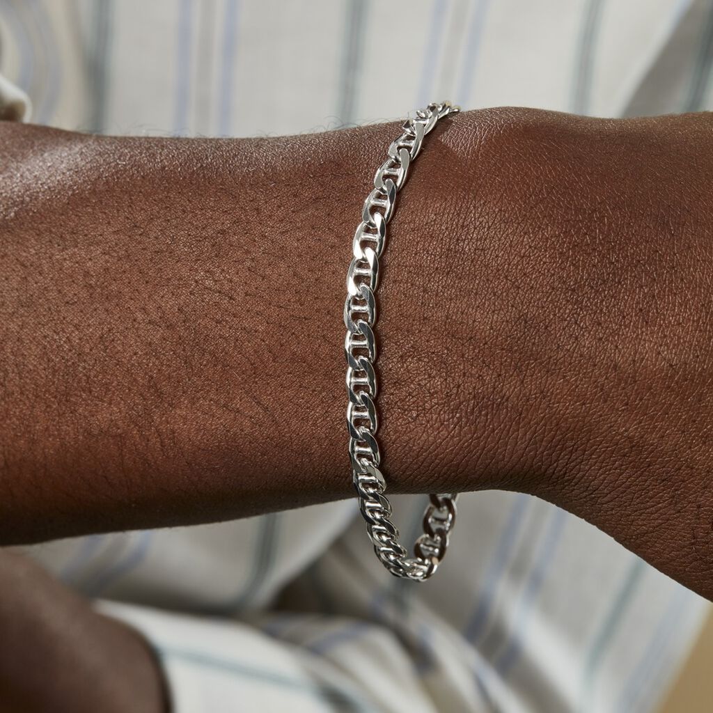 Bracelet Maille Argent Piato - Bracelets chaîne Homme | Histoire d’Or