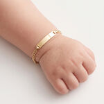 Bracelet Identit&eacute; Etheline Maille Gourmette Or Jaune - Bracelets Communion Enfant | Histoire d&rsquo;Or