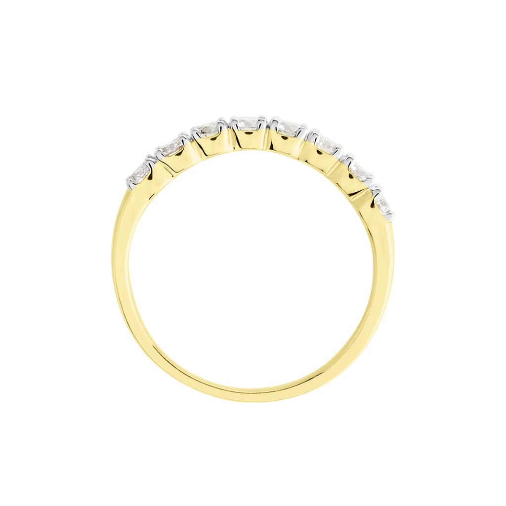 Demi-alliance Or Jaune  Eloisa Diamant Synthetique - Alliances Femme | Histoire d’Or