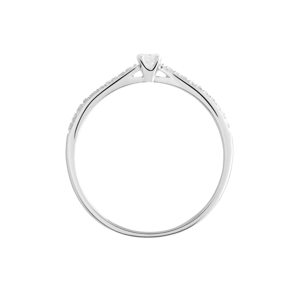 Bague Solitaire Hemera Or Blanc Diamant - Bagues solitaires Femme | Histoire d’Or