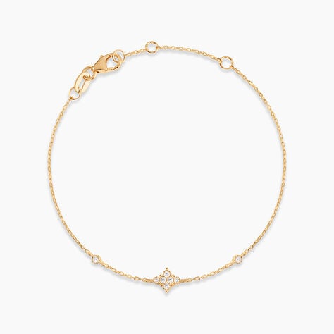 Bracelet Dainty Plaqu&eacute; Or Jaune Oxyde De Zirconium - Bracelets Femme | Histoire d&rsquo;Or