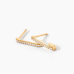 Boucles D'Oreilles Puces Bettino Or Jaune Diamant - Clous d'oreilles Femme | Histoire d&rsquo;Or