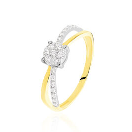 Bague Solitaire Shonah Or Bicolore Diamant - Bagues solitaires Femme | Histoire d’Or